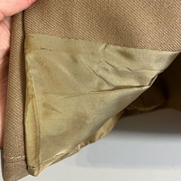Vintage Reine Schurwolle Wool Jacket 40 Tan Neutral Minimalist Classic Old Money - Picture 6 of 16